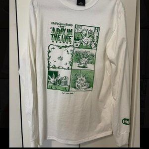 No tag HUF “A Day In The Life” white tshirt